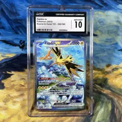 Zapdos EX Sir 202/165 Scarlet & Violet 151 CGC Gem Mint 10 Pokemon TCG - Image 1