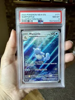 PSA 8 2023 Pokemon TCG Wartortle 171/165 SV 151 Illustration Rare Holo EN - Image 1