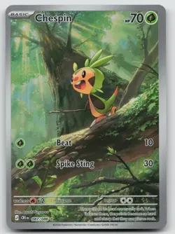 Chespin 087/086 Holo Chaos Rising Pokemon NM AA15 - Image 1