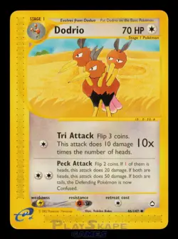 Pokemon Card Dodrio 46/147 Aquapolis Uncommon WOTC Vintage LP 2002 - Image 1