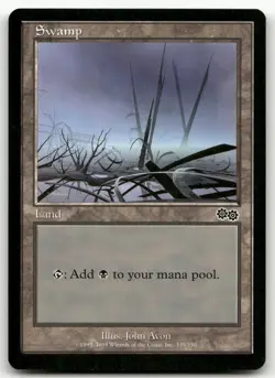Swamp (339) #339 (NM) Urza's Saga USG Magic MTG - Image 1
