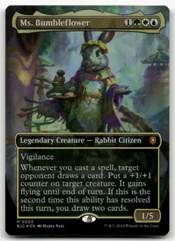 Ms. Bumbleflower (Borderless) #3 (Foil) (NM) Bloomburrow BLC Magic MTG - Image 1