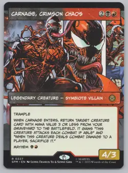 MTG - Carnage, Crimson Chaos (Borderless) - Spider-Man (SPM) -r468 - Image 1