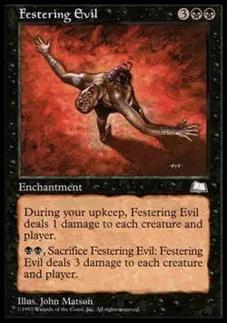 Festering Evil - Medium Play MTG Weatherlight - Image 1