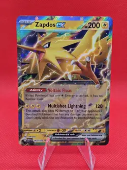 Pokemon TCG Scarlet and Violet 151 Zapdos EX #145/165 Full Art Ultra Rare - Image 1