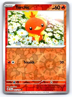 Pokemon Torchic SV09: Journey Together JTG Reverse Holo 022/159 NM - Image 1