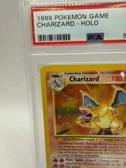 Pokemon TCG PSA 8 Glurak/Charizard 4/102 Base Set Holo Englisch 1999 - Image 2
