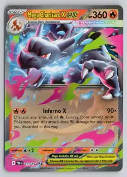 MEGA CHARIZARD X EX 013/094 DOUBLE RARE PHANTASMAL FLAMES POKEMON HOLO NM - Image 1