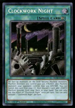Clockwork Night BLCR-EN007 Secret Rare Yu-Gi-Oh 1st Edition Near Mint - Image 1