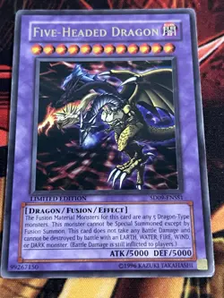 Yu-Gi-Oh! Five-Headed Dragon Ultra Rare Foil Limited SD09-ENSS1 Konami LP - Image 2