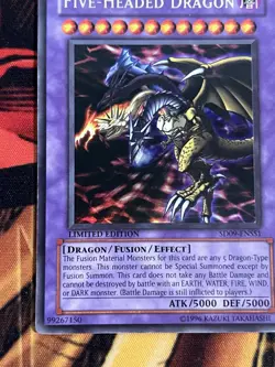 Yu-Gi-Oh! Five-Headed Dragon Ultra Rare Foil Limited SD09-ENSS1 Konami LP - Image 3