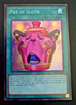 Yugioh Pot of Sloth - Secret Rare Chaos Origins (CORI-EN061) NM - Image 1