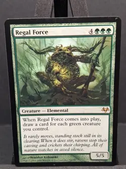 Regal Force MTG Eventide Rare Green Creature Card LP Magic the Gathering - Image 1