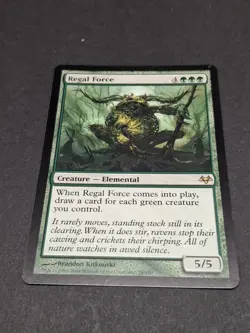 Regal Force MTG Eventide Rare Green Creature Card LP Magic the Gathering - Image 3