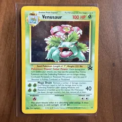 Pokemon TCG Venusaur Black Star Promo 13 Holo Rare Card WOTC Vintage 1999 DMG - Image 1