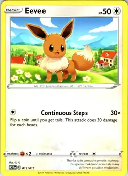 Eevee 13/15 McDonalds 24 Pokemon Card NM TCG singles Near Mint English - Image 1