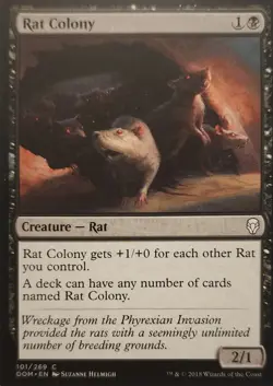 1x Rat Colony - Dominaria 101/269 - Normal LP/Light Play - MTG - WOTC - Image 2