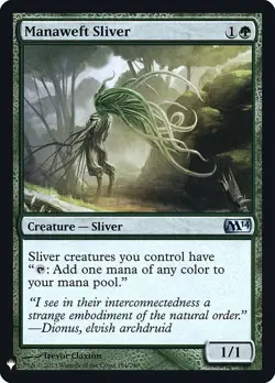 MTG Foil - Manaweft Sliver (M14) - 184 / LP / English - Image 1