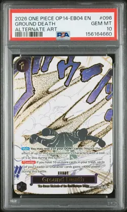 2026 ONE PIECE OP14-EB04-THE AZURE SEA'S SEVEN ALTERNATE ART GROUND DEATH PSA 10 - Image 1