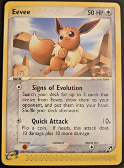 Eevee 63/100 EX Sandstorm 2003 Common Pokemon Card MP - Image 1