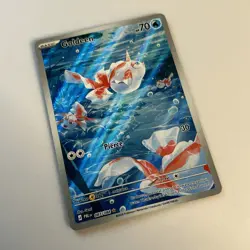 Goldeen Illustration IR Rare 087/084 Pitch Black Card in hand! Pokemon English - Image 1