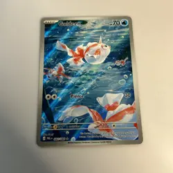 Goldeen Illustration IR Rare 087/084 Pitch Black Card in hand! Pokemon English - Image 2