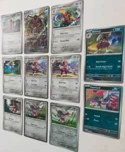 Kingambit Bisharp Pawniard Pokemon Card Bundle AR Promo Holo Evolution Line Lot - Image 5