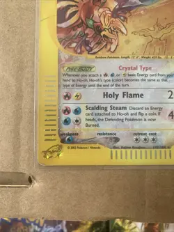 Ho-Oh Reverse Holo Skyridge Crystal 149/144 2003 Pokemon MP CREASE - Image 2