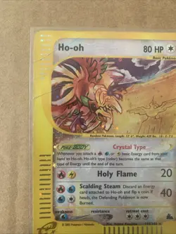 Ho-Oh Reverse Holo Skyridge Crystal 149/144 2003 Pokemon MP CREASE - Image 5