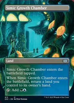 Foil Borderless Simic Growth Chamber 412no - Uncommon Double Masters 2022 - Image 1