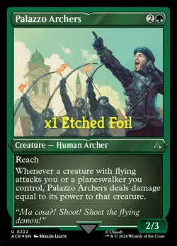 MTG Etched Foil Universes Beyond: Assassin's Creed ACR Palazzo Archers MINT - Image 1
