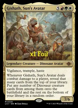 MTG Foil The Lost Caverns of Ixalan LCI Gishath, Sun's Avatar MINT (SELECT) - Image 2