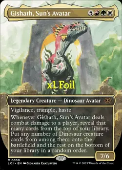 MTG Foil The Lost Caverns of Ixalan LCI Gishath, Sun's Avatar MINT (SELECT) - Image 3