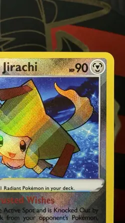Radiant Jirachi 120/195 SWSH Silver Tempest Shiny Holo Rare Pokemon TCG 2022 NM - Image 3