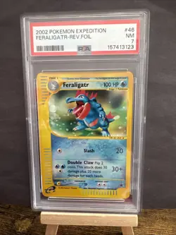 Pokemon PSA 7 Feraligatr Reverse Holo Foil Expedition 46/165 Nm Rare Eseries - Image 1