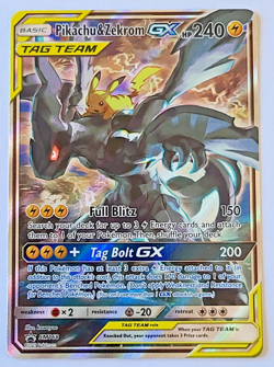 Pokemon TCG: Pikachu & Zekrom GX Sun & Moon Black Star Promo SM168 Holo MINT - Image 1