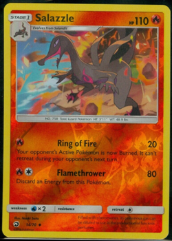 Pokemon - SALAZZLE - 14/70 - Reverse Holo - Dragon Majesty - NM/M - Image 1