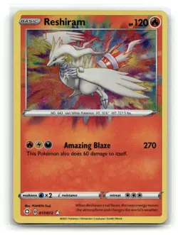 Reshiram 017/072 Amazing Rare Shining Fates Pokemon Holo NM - Image 1