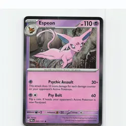 Espeon 033/131 Holo Rare Prismatic Evolutions Pokemon Near Mint - Image 1