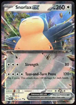 Snorlax ex 076 Prismatic Evolutions - Holo Pokemon NM/M (Double Rare) - Image 1