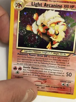 Pokemon Cards: Neo Destiny Rare Holo: Light Arcanine 12/105 AWESOME SWIRL - Image 3