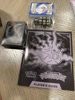 Pokemon Pitch Black Energy Sleeves Dice & Guide - Image 1
