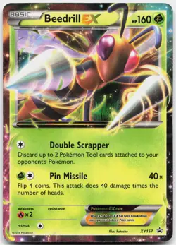 Beedrill EX XY157 Holo Promo XY Promo Pokemon Moderately Played - Image 1