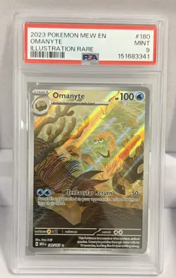 Omanyte 2023 Pokemon Scarlet Violet 151 MEW EN #180 PSA 9 - Image 1
