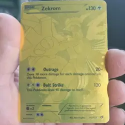 Pokemon Company Zekrom 115/113 Gold Full Art Foil Secret Rare 2013 EN - Image 4