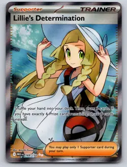 Lillie's Determination 169/132 Ultra Rare Mega Evolution Pokemon Holo Near Mint - Image 1
