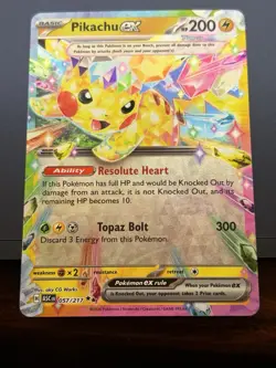Pikachu ex 057/217 ME: Ascended Heroes Double Rare Holofoil Pokemon - Image 1