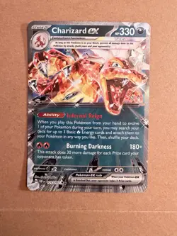 Pokemon Charizard ex 125/197 Obsidian Flames Double Rare Holo NM - Image 1