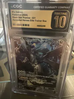 N's Zekrom CGC 10 Pristine Black Star Promos 031 Holo Promo Pokemon TCG 2026 - Image 1
