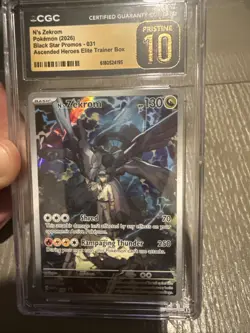 N's Zekrom CGC 10 Pristine Black Star Promos 031 Holo Promo Pokemon TCG 2026 - Image 3